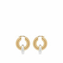 Boucles D'Oreilles Rough Nature Earrings 4 - Gold+Light Pink - Femme