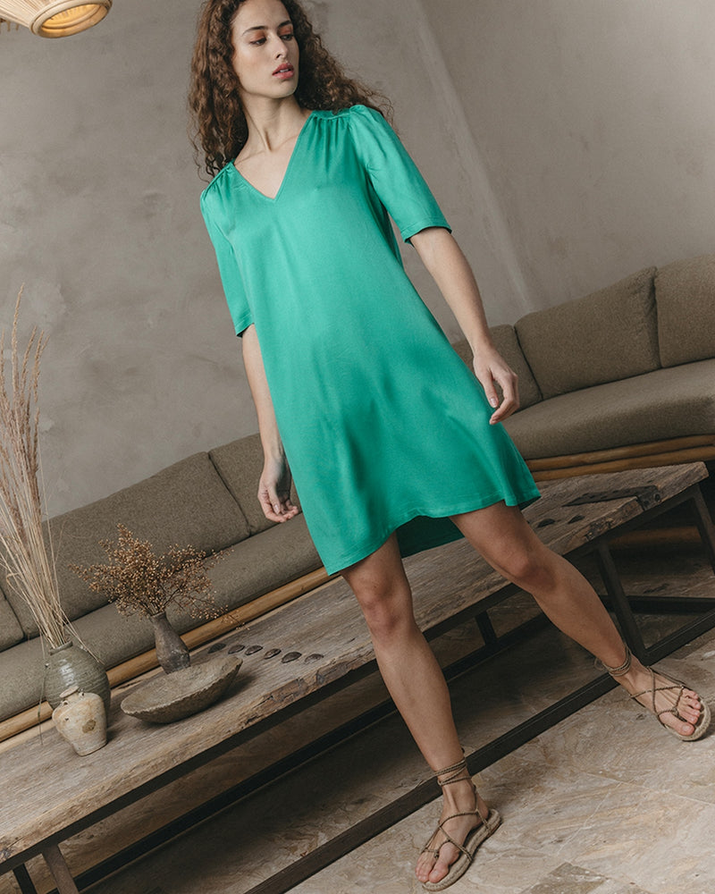 Robe Courte Jinette Vert