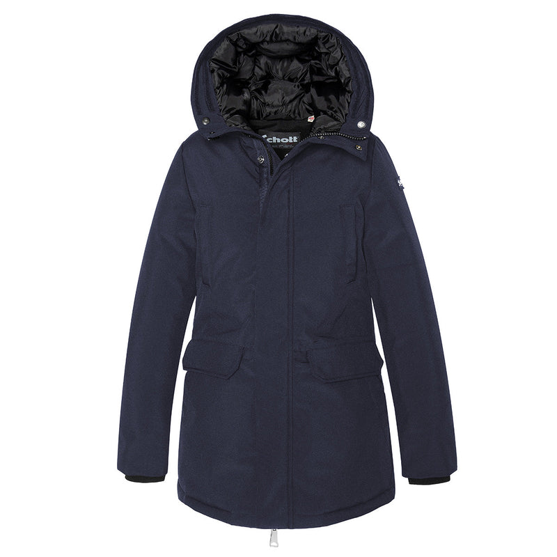 Schott - Parka À Capuche - Bleu Marine