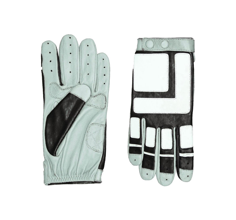 Gants Jl Bmx Cuir Doublés Soie - Perle/Black/White - Femme