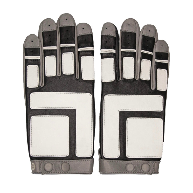Gants Jl Bmx Cuir Doublés Soie - Noir/Tempete/White - Homme