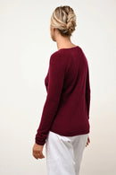 Pull Col V - Joan - Bordeaux
