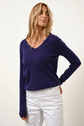 Pull Col V - Joan - Purple
