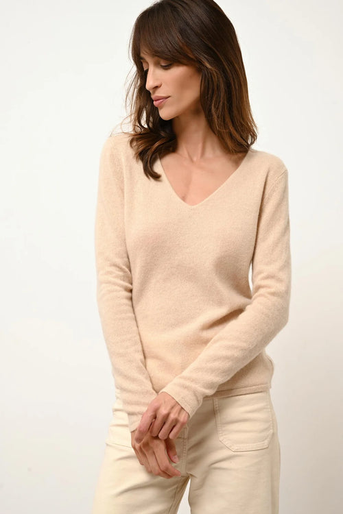 Pull Col V - Joan - Sable