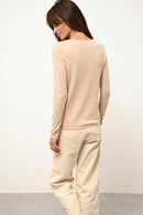 Pull Col V - Joan - Sable