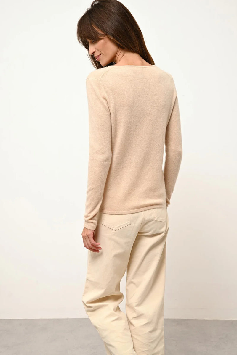 Pull Col V - Joan - Sable