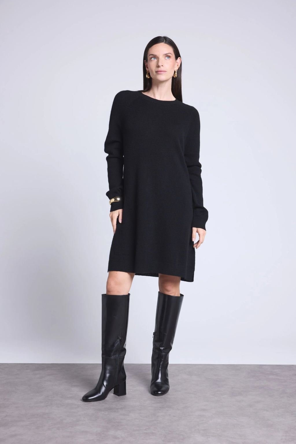 Robe Col Rond Joelia - Noir - Femme