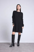 Robe Col Rond Joelia - Noir - Femme