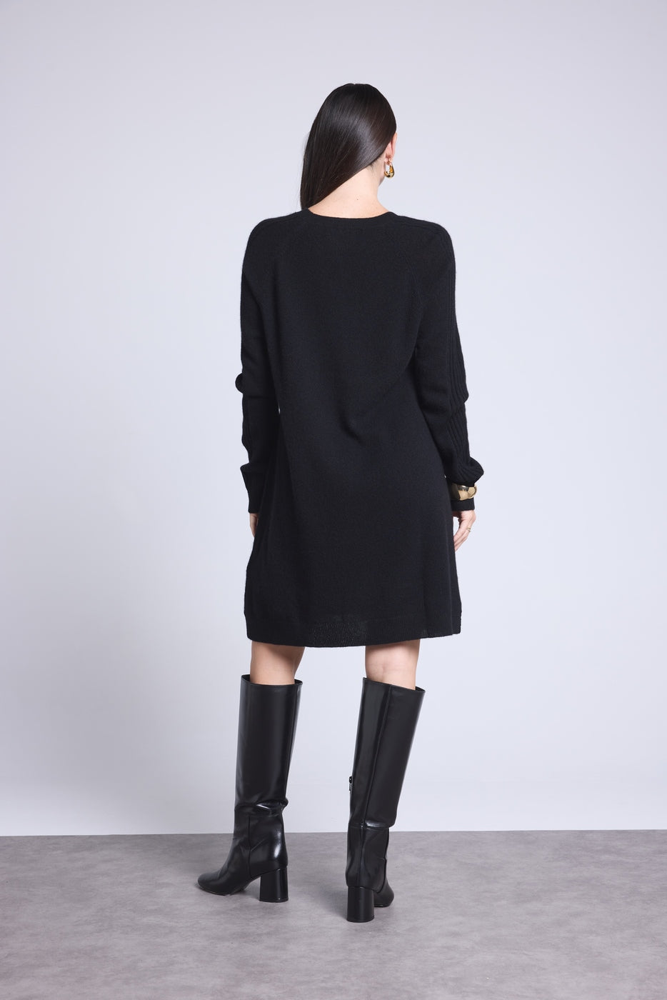 Robe Col Rond Joelia - Noir - Femme