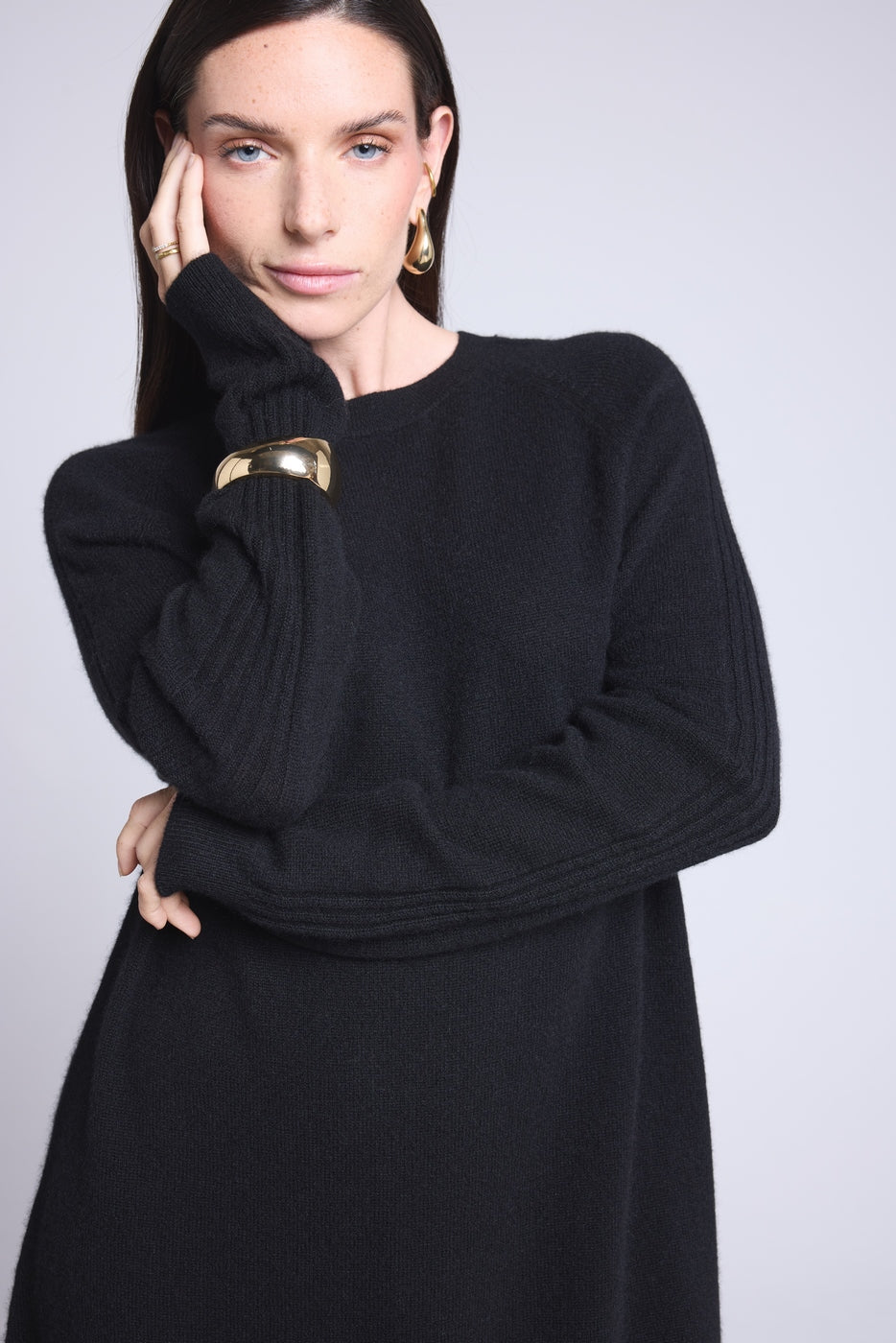 Robe Col Rond Joelia - Noir - Femme