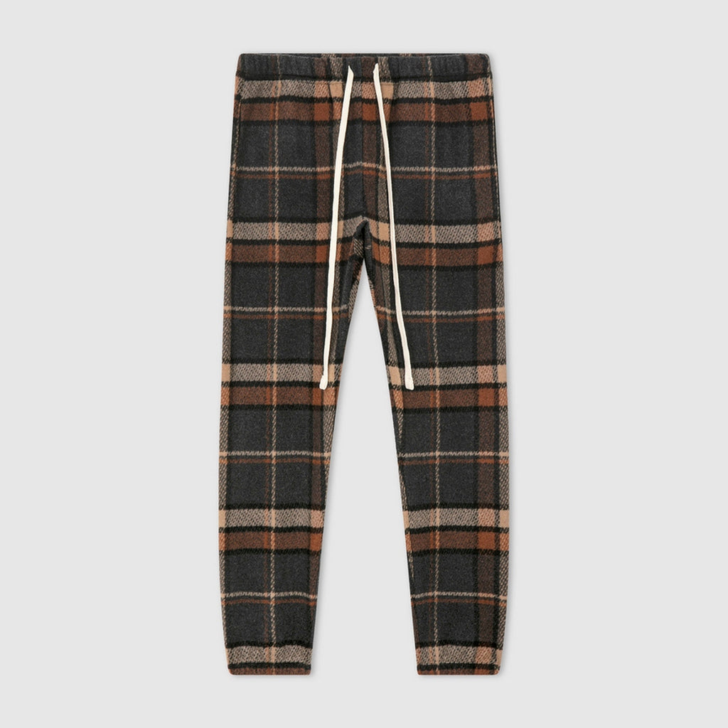 Pantalon Jogg Check - Moka - Mixte