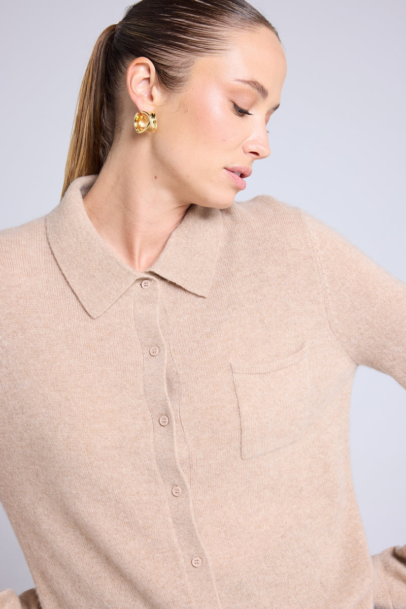 Chemise Boutonnée Femme Johanna - Beige Crème