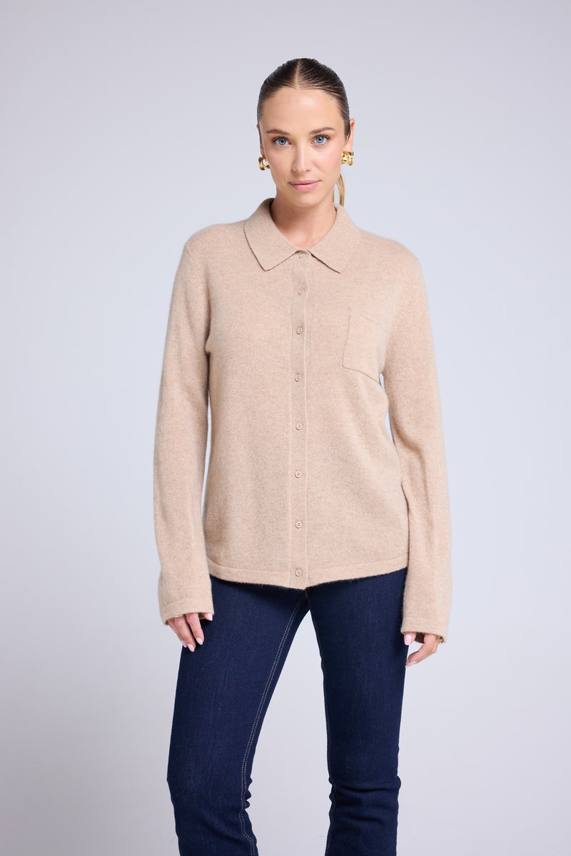 Chemise Boutonnée Femme Johanna - Beige Crème