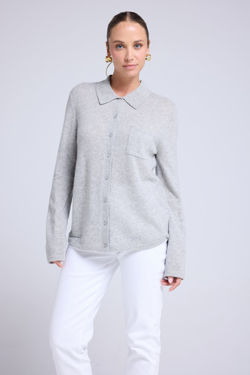 Chemise Boutonnée Femme Johanna - Gris Clair