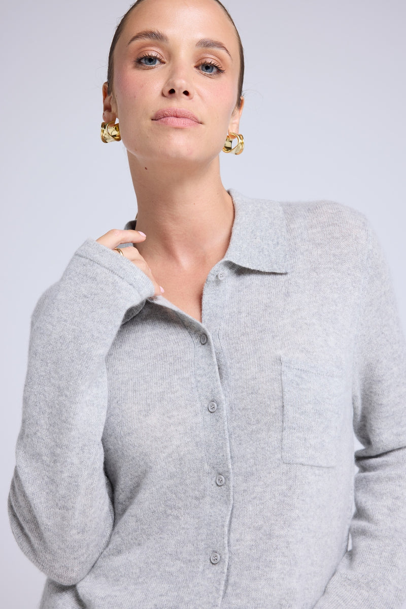 Chemise Boutonnée Femme Johanna - Gris Clair