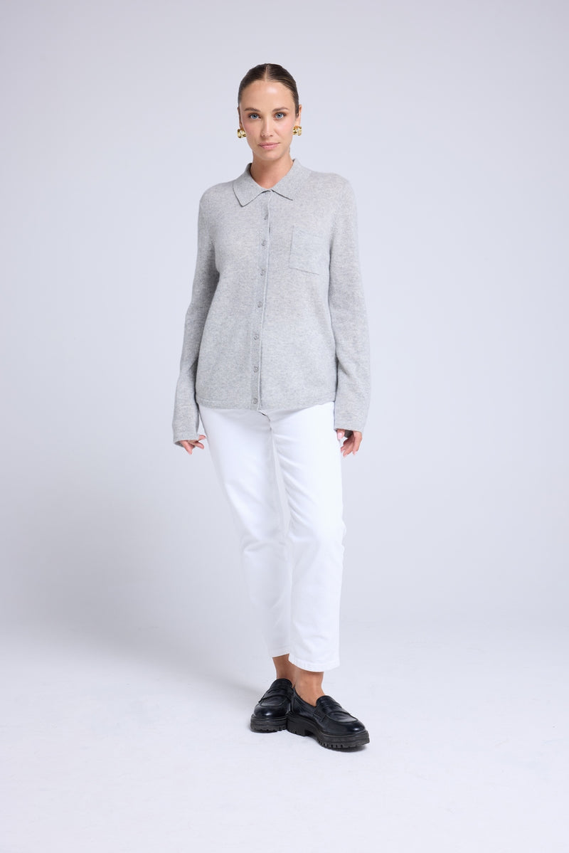 Chemise Boutonnée Femme Johanna - Gris Clair