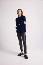 Johanna Women's Button-Up Shirt - Navy Blue