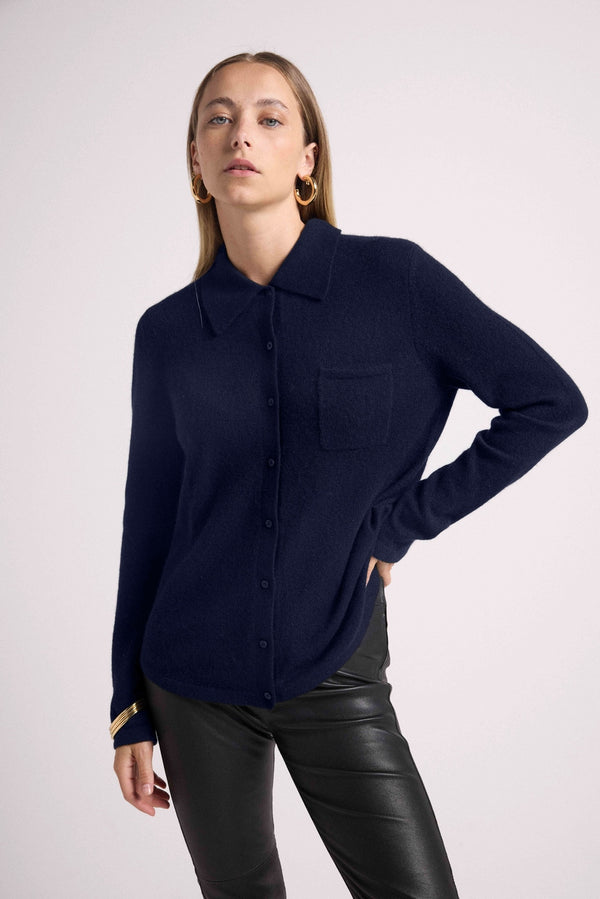 Chemise Boutonnée Femme Johanna - Bleu Marine