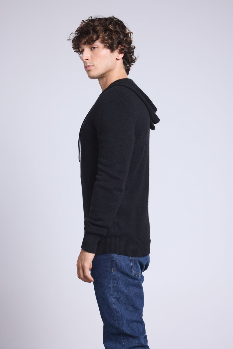 Sweat Zippe A Capuche John - Noir - Homme