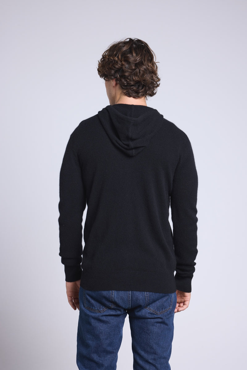 Sweat Zippe A Capuche John - Noir - Homme