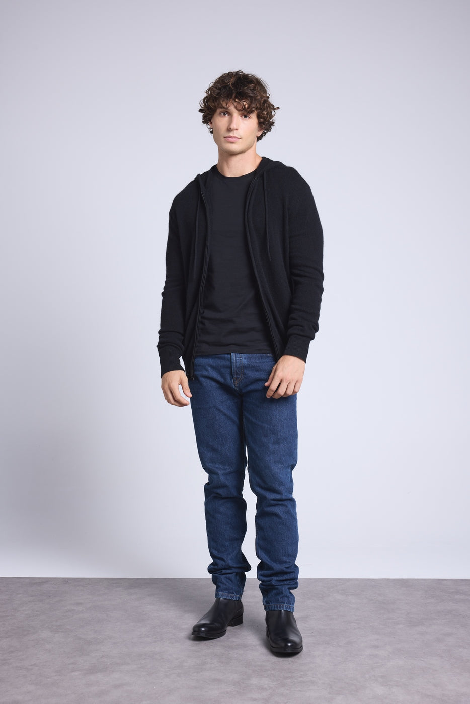 Sweat Zippe A Capuche John - Noir - Homme