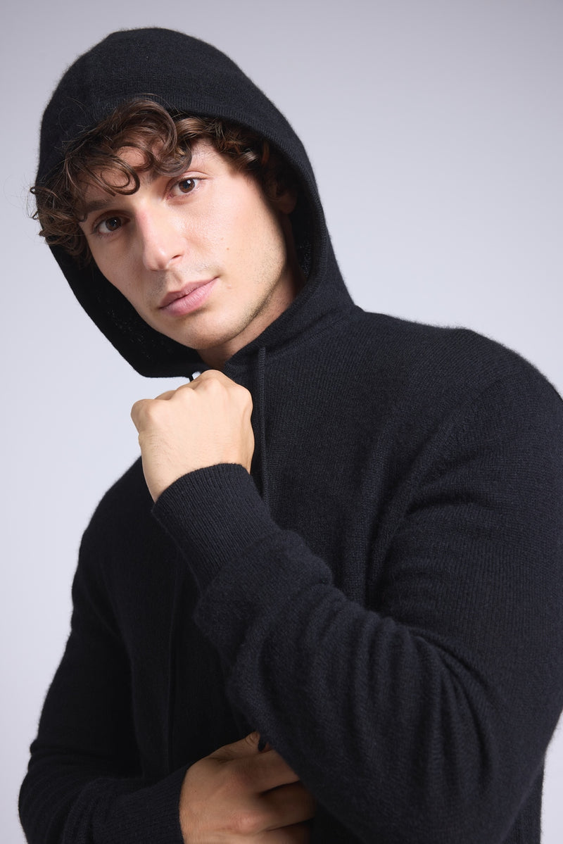 Sweat Zippe A Capuche John - Noir - Homme