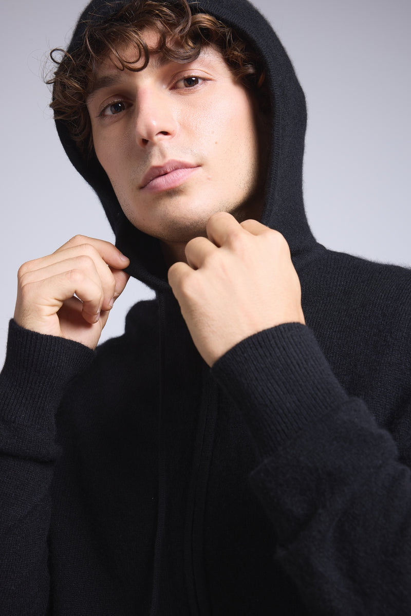 Sweat Zippe A Capuche John - Noir - Homme