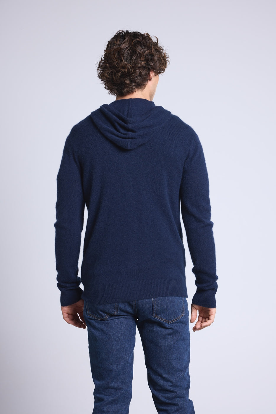 John Zip-Up Hoodie - Navy Blue - Men