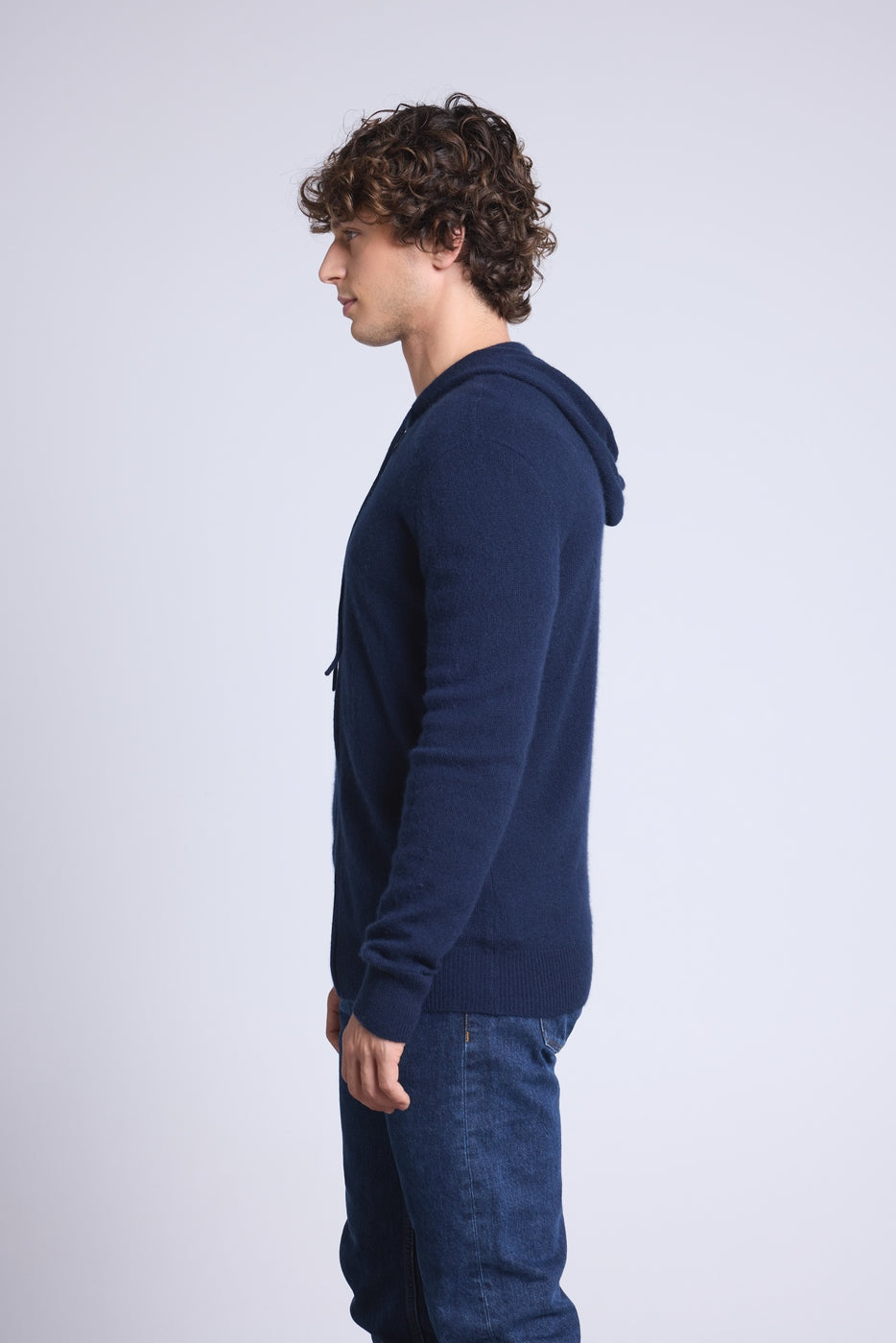 John Zip-Up Hoodie - Navy Blue - Men
