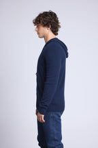 John Zip-Up Hoodie - Navy Blue - Men