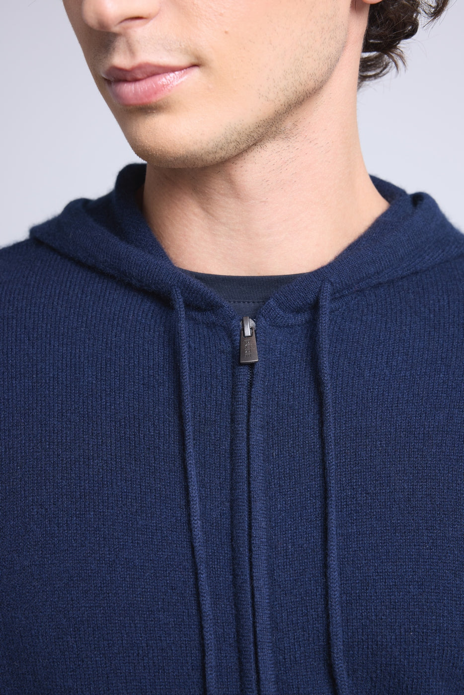 John Zip-Up Hoodie - Navy Blue - Men