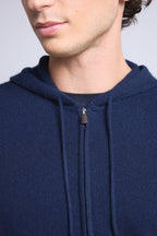 John Zip-Up Hoodie - Navy Blue - Men