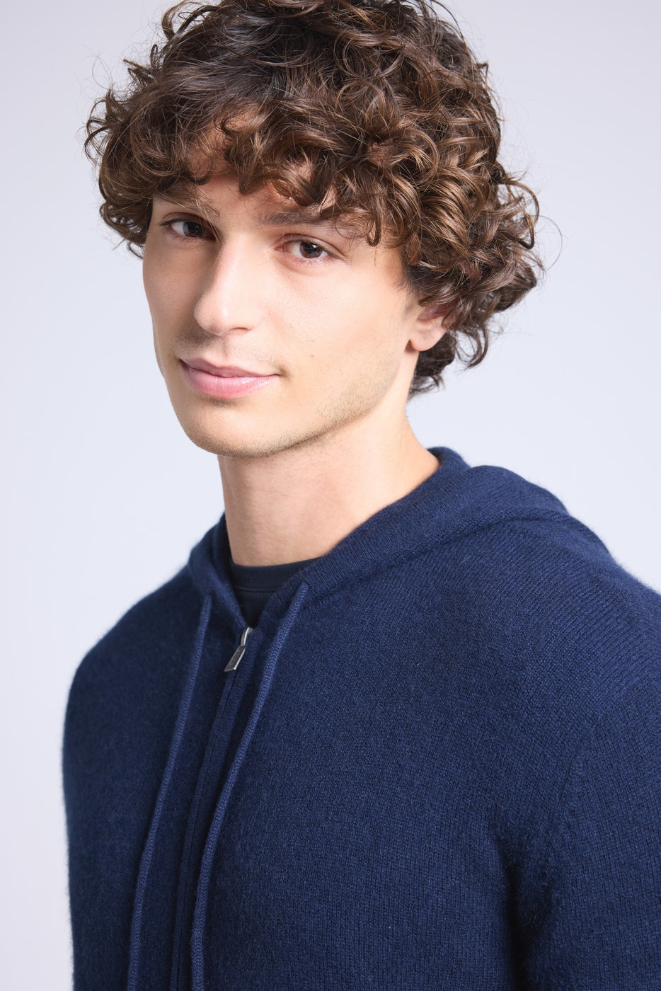 John Zip-Up Hoodie - Navy Blue - Men