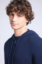 John Zip-Up Hoodie - Navy Blue - Men