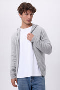 Sudadera con capucha y cremallera John - Gris claro - Hombre