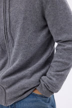 Sudadera con capucha y cremallera John - Gris oscuro - Hombre