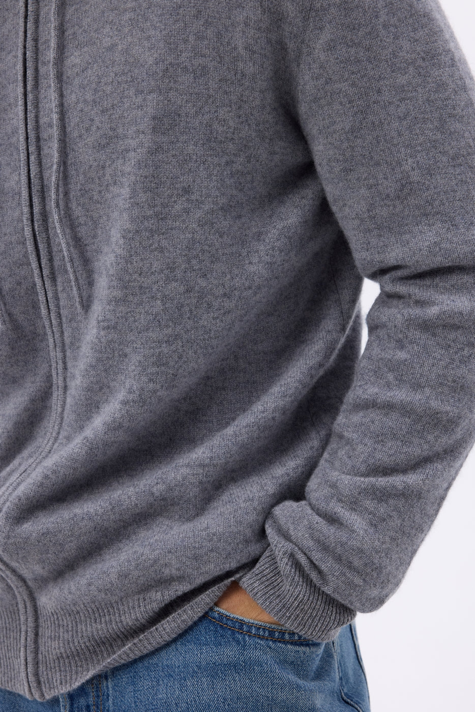 Sudadera con capucha y cremallera John - Gris oscuro - Hombre