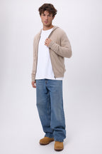 John Zip-Up Hoodie - Light Beige - Men
