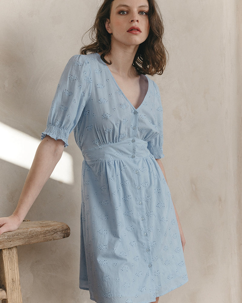 Robe Courte Joie Bleu