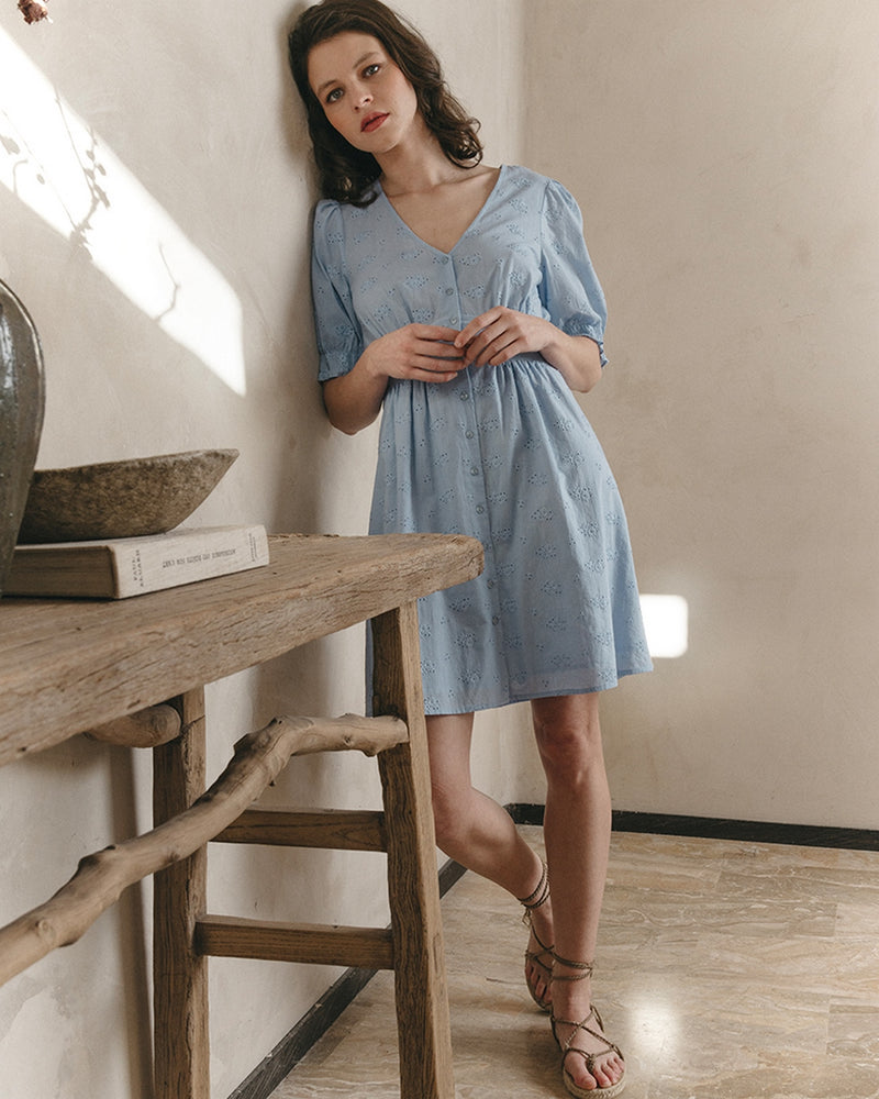 Robe Courte Joie Bleu