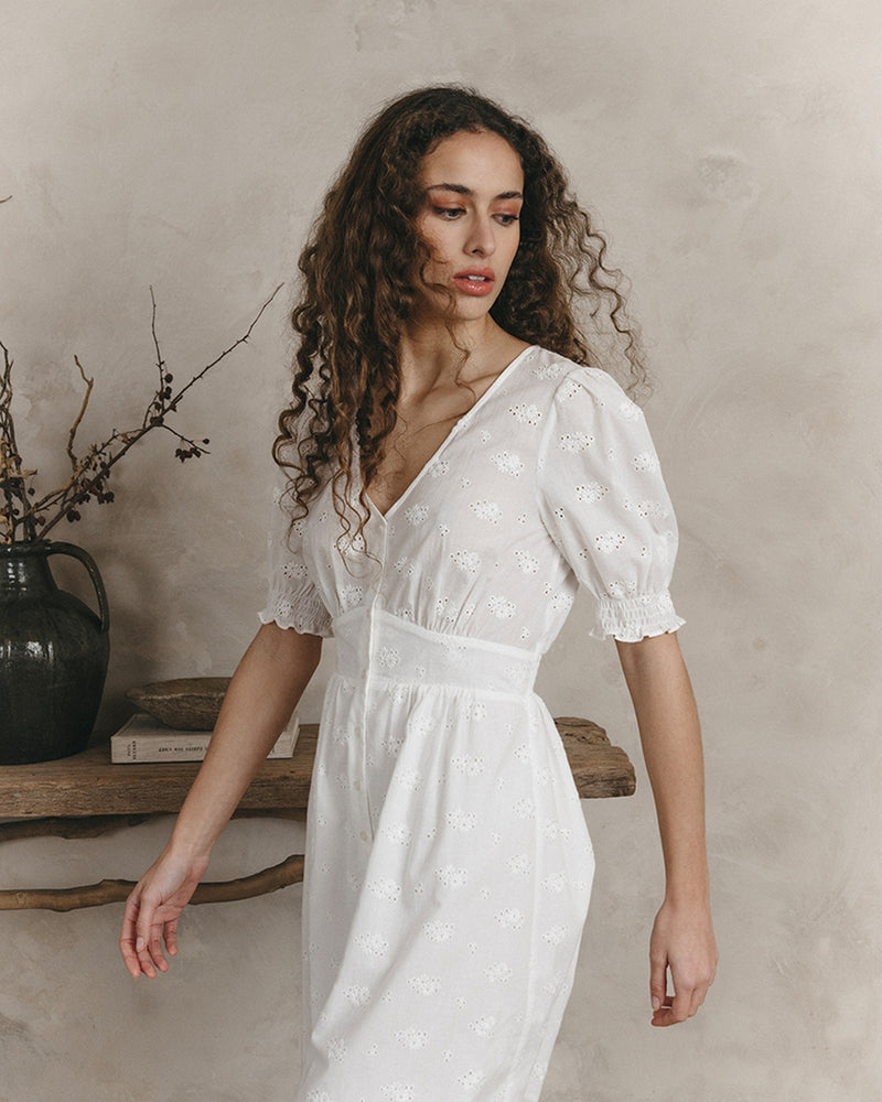 Robe Courte Joie Ecru