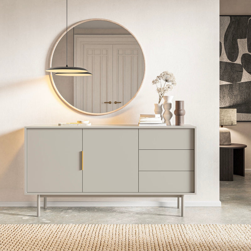 Buffet - Jona - Cachemire - 2 Portes 3 Tiroirs