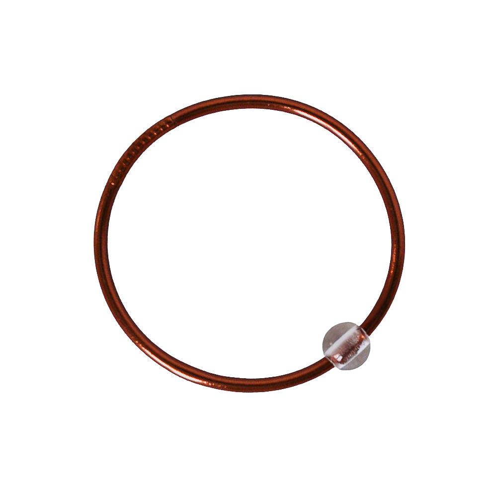 Jonc Bouddhiste Aura – Brown & Quartz Transparent