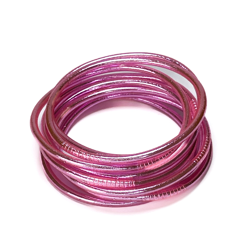 Slim Buddhist Bangle Light Pink