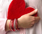 Jonc Bouddhiste Fin Rouge Amour