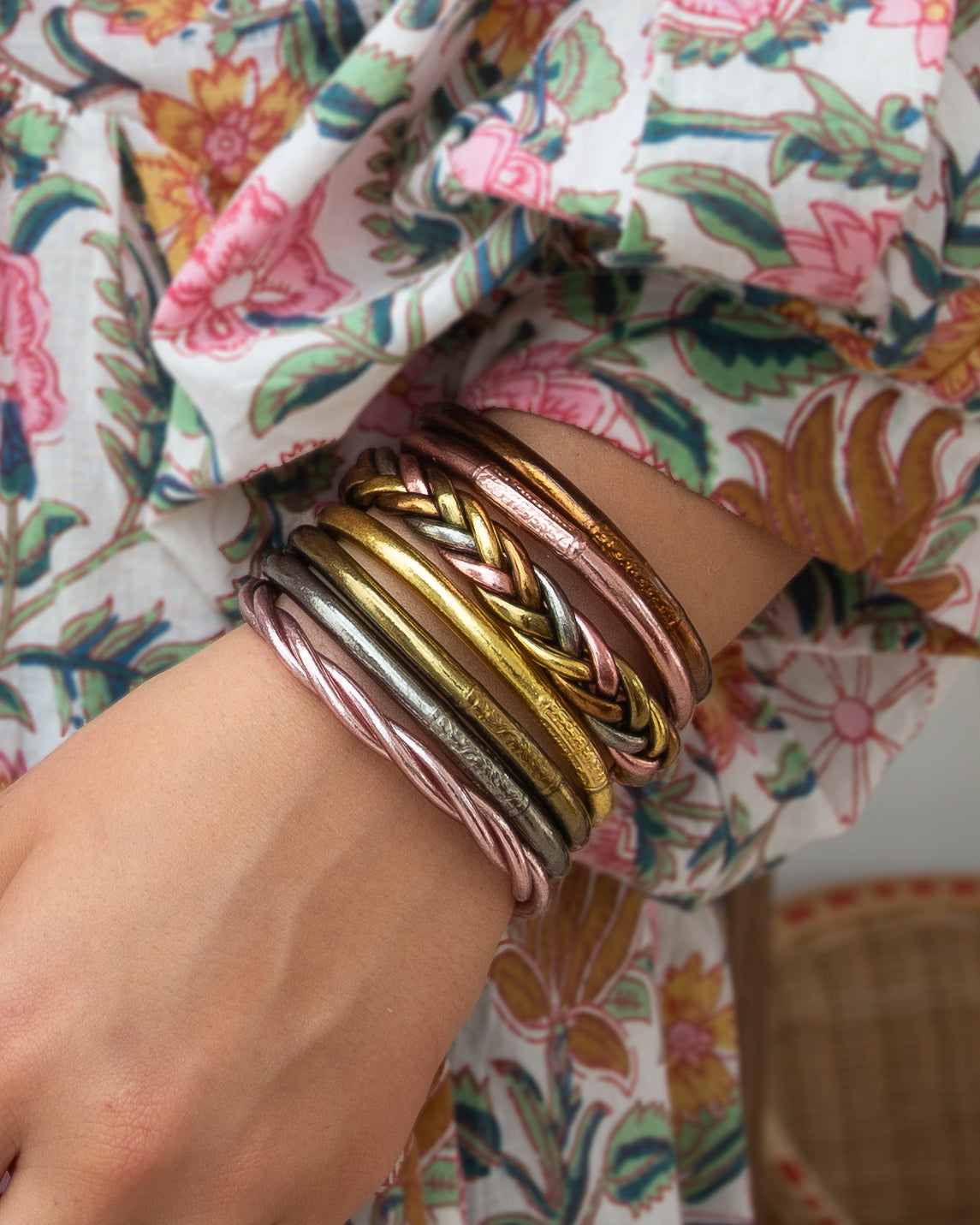 Jonc Bouddhiste Mantra Antique Gold