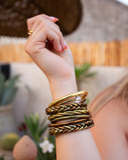Buddhist Mantra Bangle Bronze