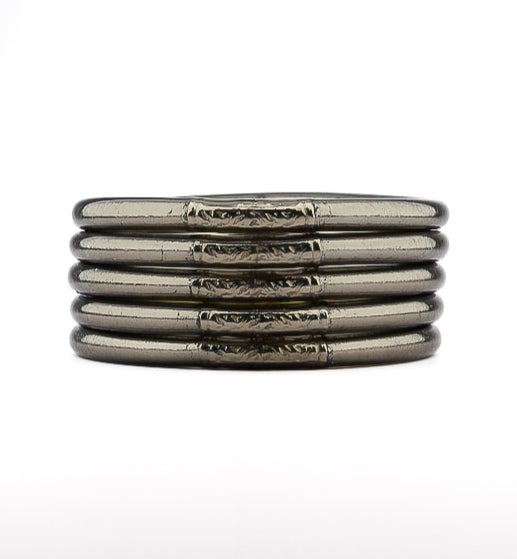 Buddhist Mantra Bangle Silver Antique