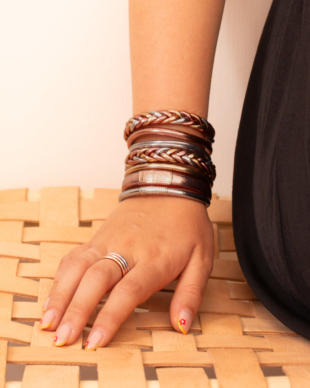 Jonc Budista Mantra Silver
