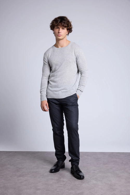 Pull Col Rond Josh - Gris Clair - Homme
